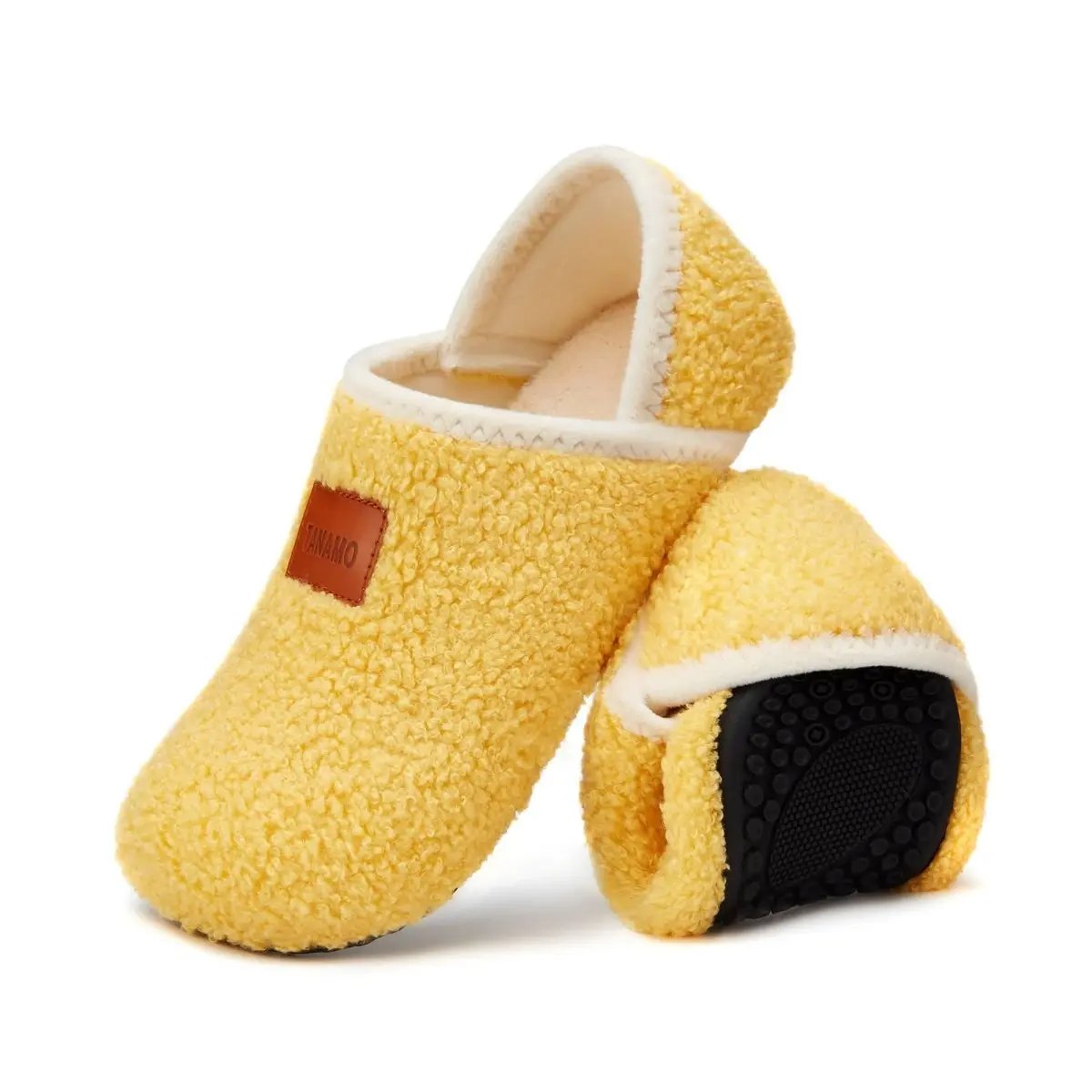 House Slippers for Women Men Indoor Barefoot Slippers Socks Furry Slip on House Shoes Cozy Comfy Slippers for Home Bedroom Travel Yoga - Love Salve